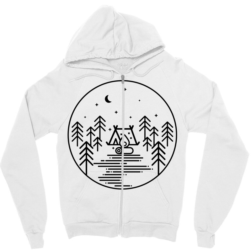 Camping Under The Stars Zipper Hoodie by reppeosiyahf | Artistshot