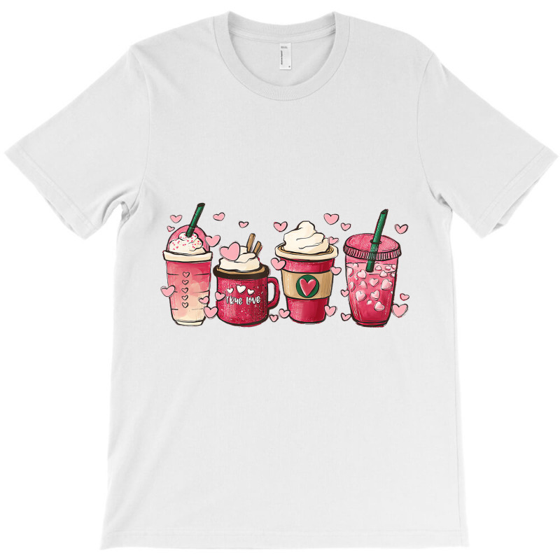 Valentine Coffee Heart Iced Coffee Lover Valentine T-Shirt by greifelqcoo | Artistshot