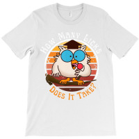 Funny Owl How Many Licks Does It Take Retro Vintag T-shirt | Artistshot