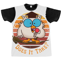 Funny Owl How Many Licks Does It Take Retro Vintag Graphic T-shirt | Artistshot