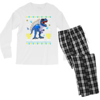 Menorasaurus Rex Hanukkah Chanukkah Menorah Jewish Men's Long Sleeve Pajama Set | Artistshot