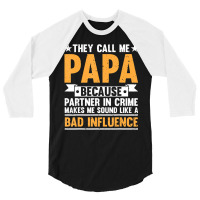 Funny Papa Art For Grandfather Grandparent Papi Pa 3/4 Sleeve Shirt | Artistshot