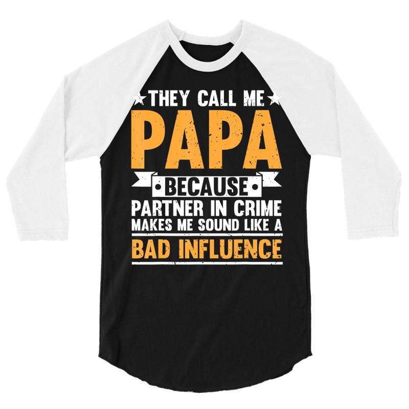 Funny Papa Art For Grandfather Grandparent Papi Pa 3/4 Sleeve Shirt | Artistshot