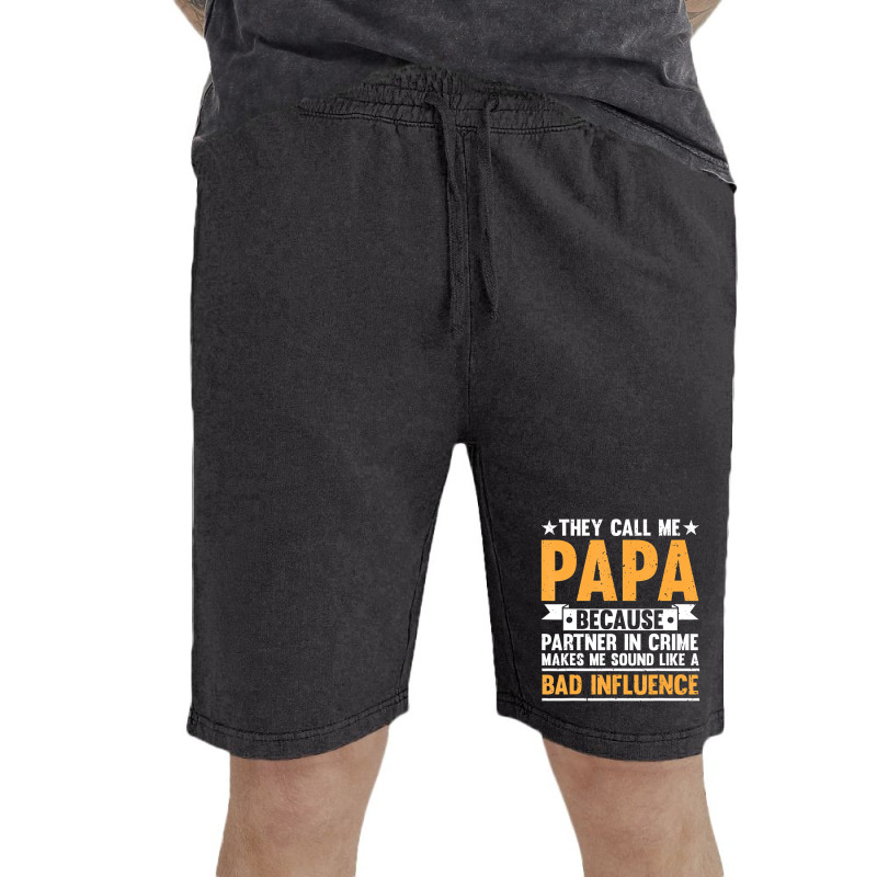 Funny Papa Art For Grandfather Grandparent Papi Pa Vintage Short | Artistshot