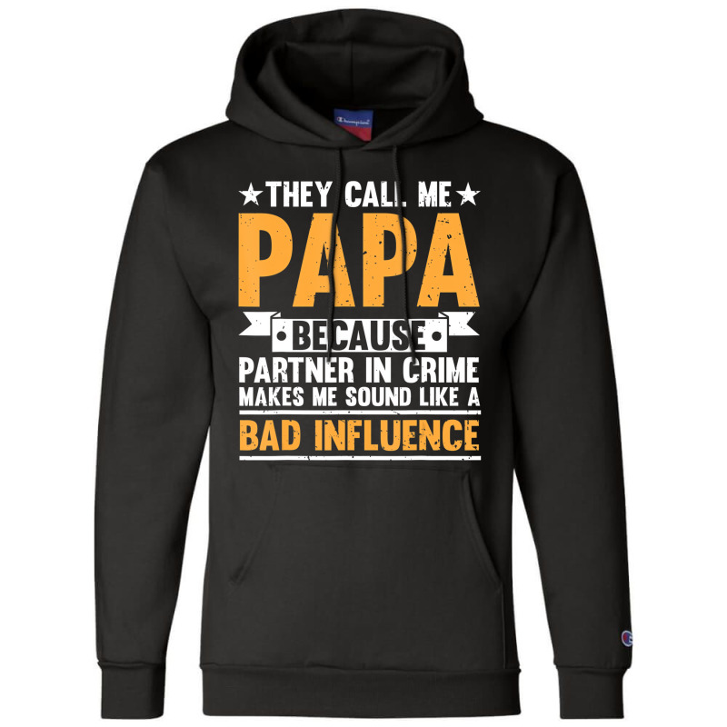 Funny Papa Art For Grandfather Grandparent Papi Pa Champion Hoodie | Artistshot