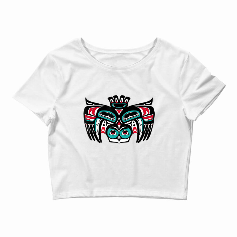 Alaska Native American Indian Tlingit Tribal Owl S Crop Top by refahnes | Artistshot