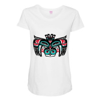 Alaska Native American Indian Tlingit Tribal Owl S Maternity Scoop Neck T-shirt | Artistshot