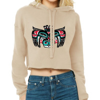 Alaska Native American Indian Tlingit Tribal Owl S Cropped Hoodie | Artistshot