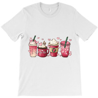 Valentine Coffee Heart Iced Coffee Lover Valentine T-shirt | Artistshot