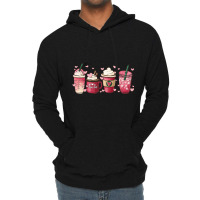 Valentine Coffee Heart Iced Coffee Lover Valentine Lightweight Hoodie | Artistshot