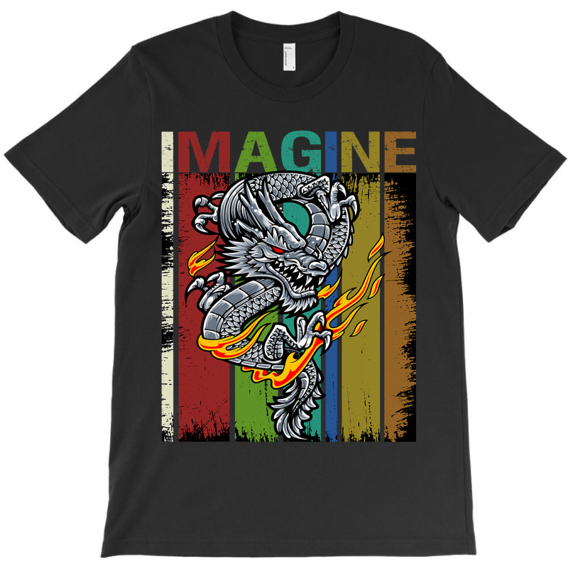 Imagine Fantastic Dragon Vintage Cool Art T-Shirt by kerrmanthez | Artistshot