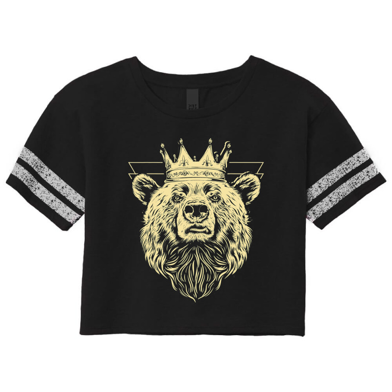 Grizzly Bear King Or Queen Of The Grizzly Scorecard Crop Tee by kerrmanthez | Artistshot