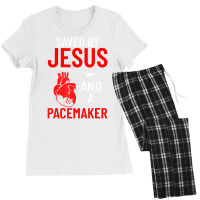 Saved By Jesus And A Pacemaker Heart Disease Aware Women's Pajamas Set | Artistshot