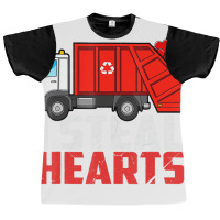 I Steal Hearts Garbage Truck Valentines Day Toddle Graphic T-shirt | Artistshot