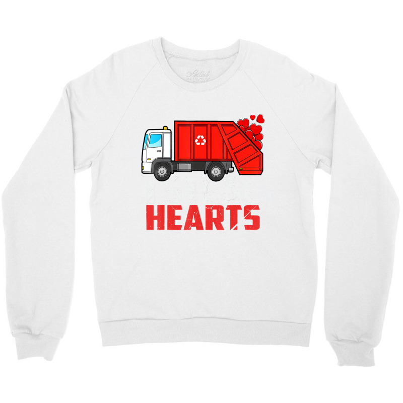 I Steal Hearts Garbage Truck Valentines Day Toddle Crewneck Sweatshirt | Artistshot