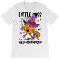 Little Miss Halloween Queen Pumpkin Vintage T Shir T-shirt | Artistshot