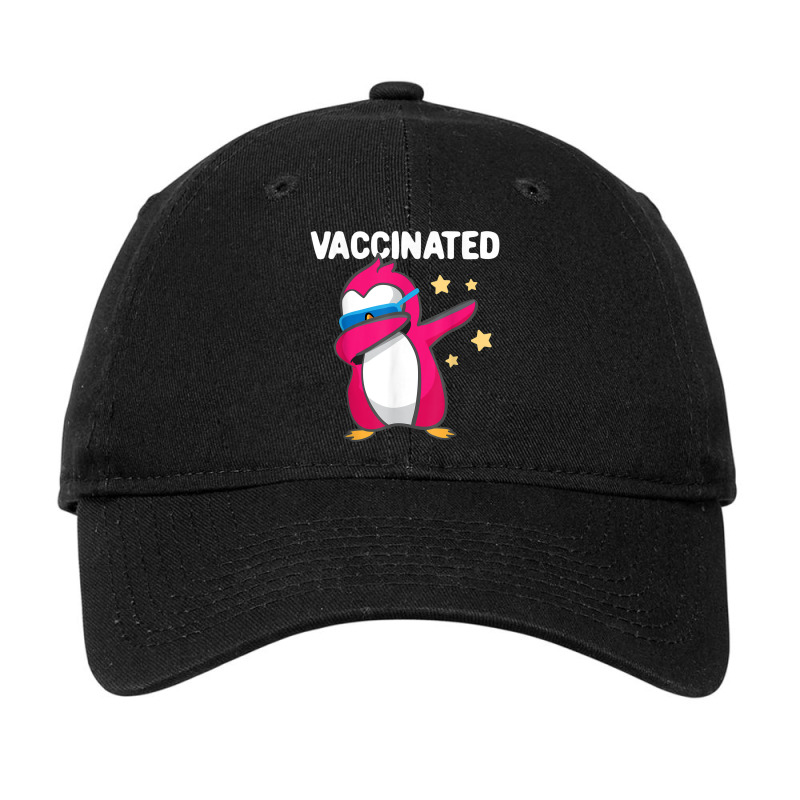 Vaccinated Dabbing Pink Penguin Immunization Vaccination Adjustable Cap by Yuh2105 | Artistshot