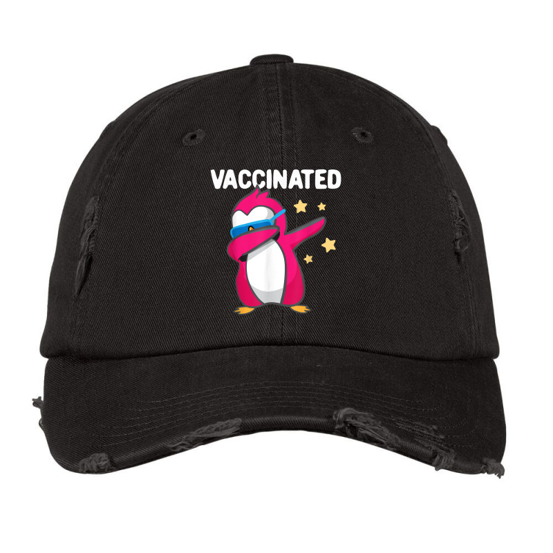 Vaccinated Dabbing Pink Penguin Immunization Vaccination Vintage Cap by Yuh2105 | Artistshot