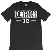 This Is My Detroit 313 Michigan Distressed T Shirt T-shirt | Artistshot