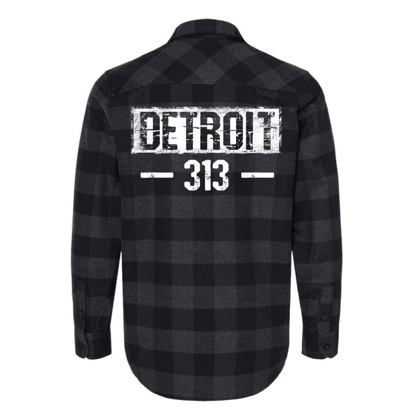 This Is My Detroit 313 Michigan Distressed T Shirt Flannel Shirt | Artistshot