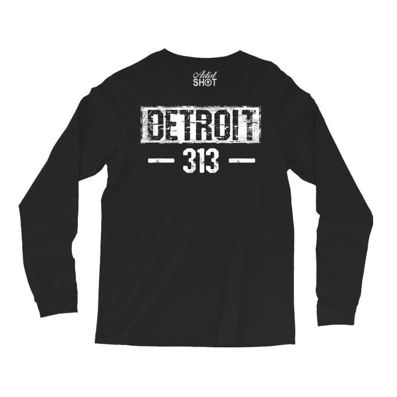 This Is My Detroit 313 Michigan Distressed T Shirt Long Sleeve Shirts | Artistshot