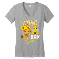 Nana Of The Bee Day Girl Funny Bee Birthday Party Women's V-neck T-shirt | Artistshot