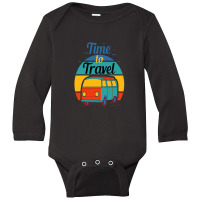 Time To Travel Long Sleeve Baby Bodysuit | Artistshot