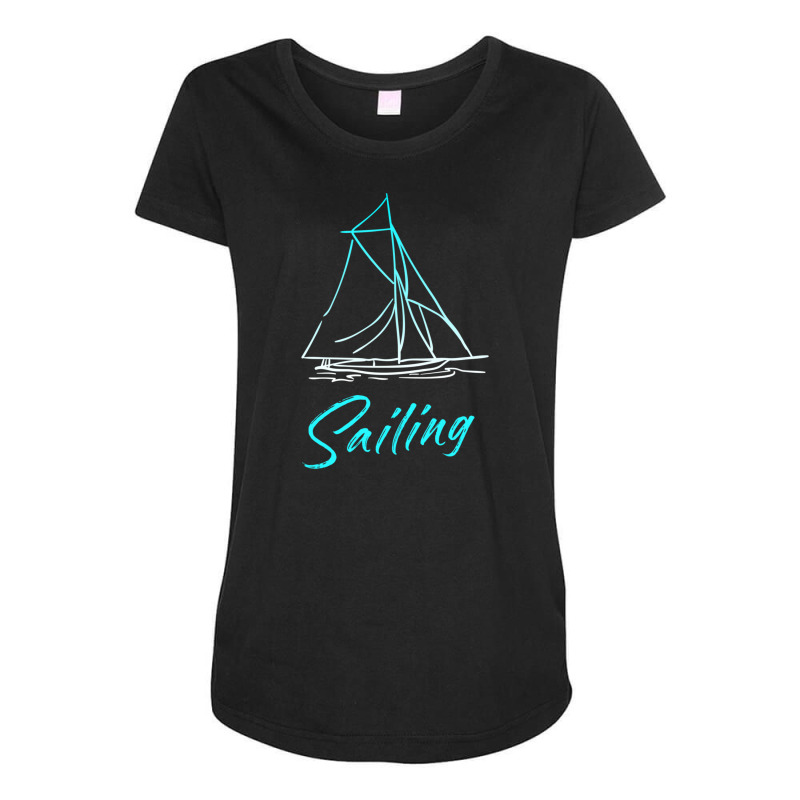 Sailing Gift Sailing Sailor Maritime Catamaran Maternity Scoop Neck T-shirt by ChuArt. | Artistshot