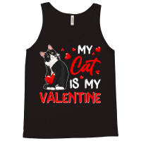 My Cat Is My Valentine Cute Valentine's Day Cat Da Tank Top | Artistshot