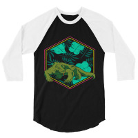 Exotic Indonesia Reptile Lizard Animal Nature Komo 3/4 Sleeve Shirt | Artistshot