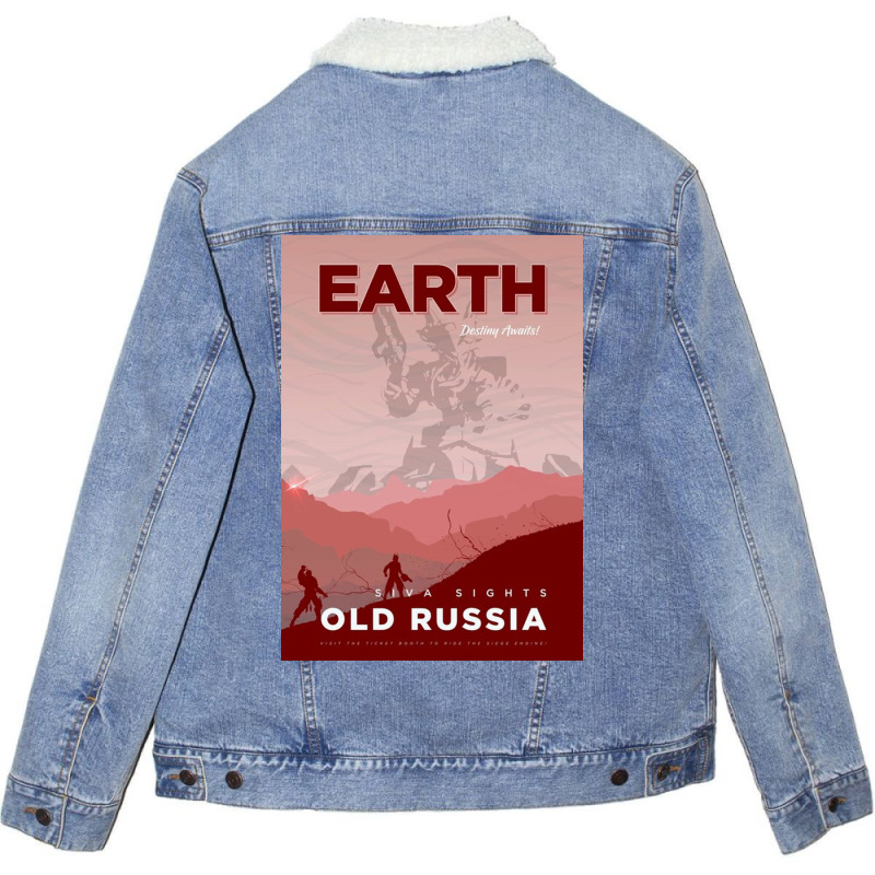 Destination Earth Unisex Sherpa-lined Denim Jacket | Artistshot