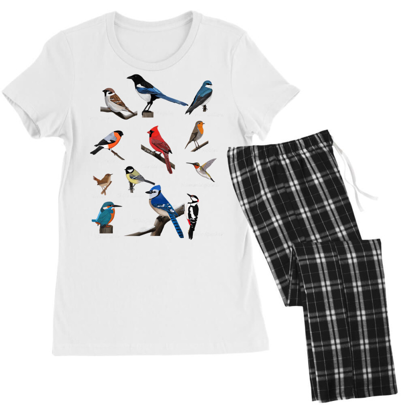 Birds Cardinal Blue Jay Hummingbird Ornithologist Women's Pajamas Set by qadina | Artistshot