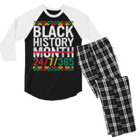 Black History Month 247365 Gift Pride African Amer Men's 3/4 Sleeve Pajama Set | Artistshot