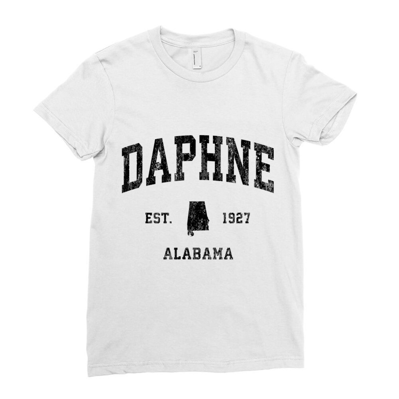 Daphne Alabama Al Vintage Athletic Black Sports De Ladies Fitted T-Shirt by galloywa | Artistshot