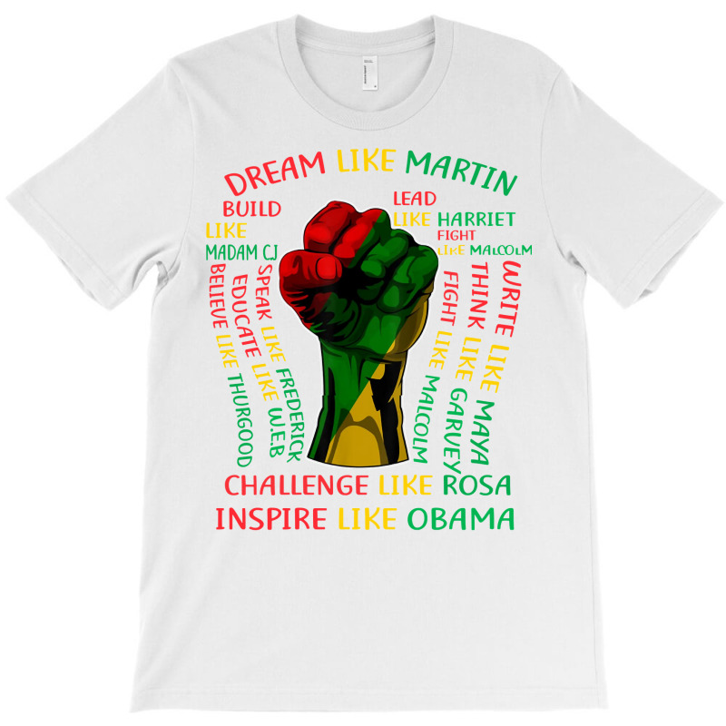 Black History Month Inspirational Leaders Power Fi T-shirt | Artistshot