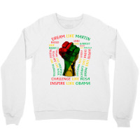 Black History Month Inspirational Leaders Power Fi Crewneck Sweatshirt | Artistshot