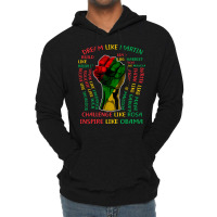 Black History Month Inspirational Leaders Power Fi Lightweight Hoodie | Artistshot