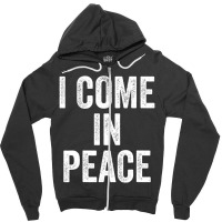 I Come In Peace   I'm Peace Funny Couple's Matchin Zipper Hoodie | Artistshot