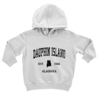 Dauphin Island Alabama Al Vintage Athletic Black S Toddler Hoodie | Artistshot