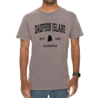 Dauphin Island Alabama Al Vintage Athletic Black S Vintage T-shirt | Artistshot