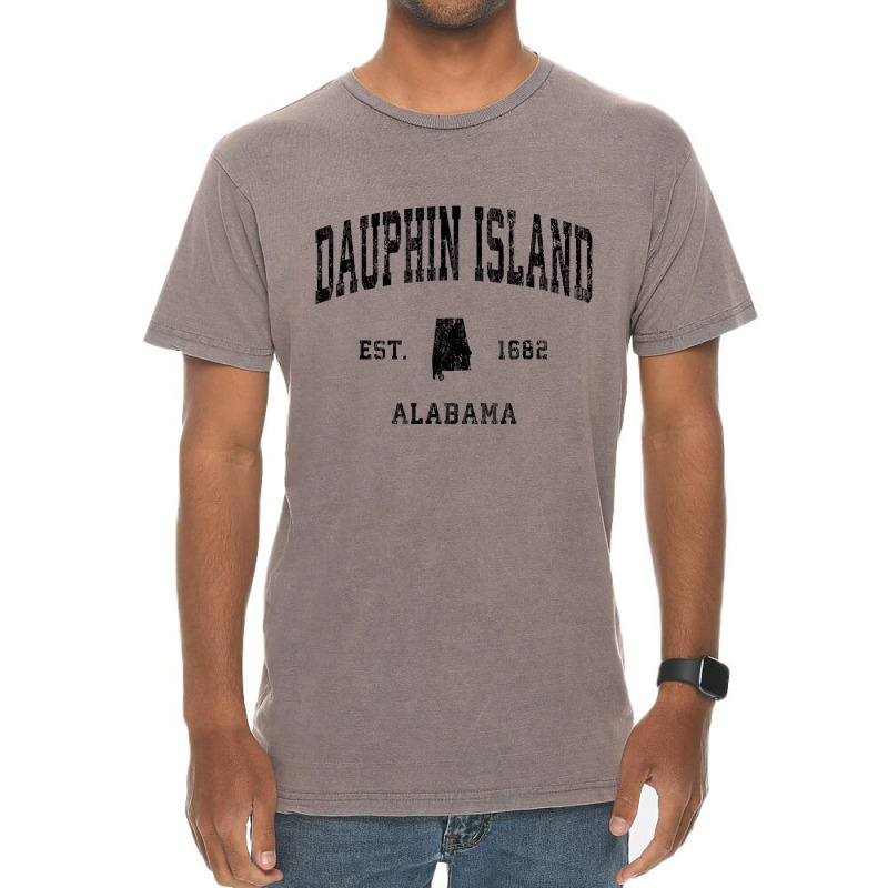 Dauphin Island Alabama Al Vintage Athletic Black S Vintage T-Shirt by galloywa | Artistshot