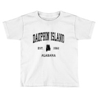 Dauphin Island Alabama Al Vintage Athletic Black S Toddler T-shirt | Artistshot