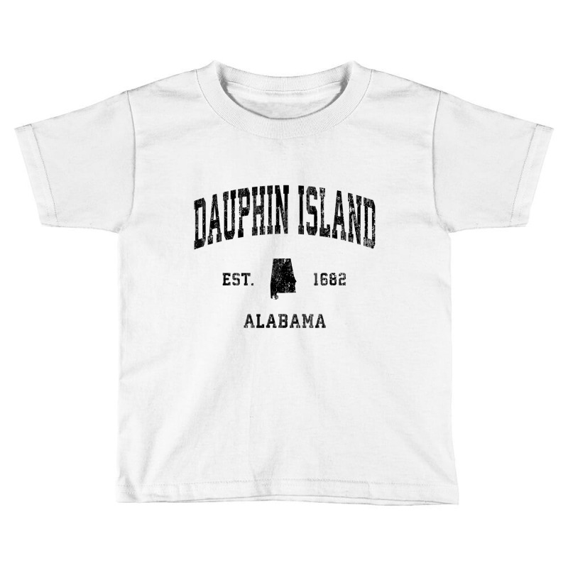 Dauphin Island Alabama Al Vintage Athletic Black S Toddler T-shirt by galloywa | Artistshot