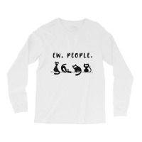 Black Cat Shirt Funny Womens Ew People Meowy Cat L Long Sleeve Shirts | Artistshot