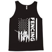 Fencing Us Flag Graphic Concept Tank Top | Artistshot