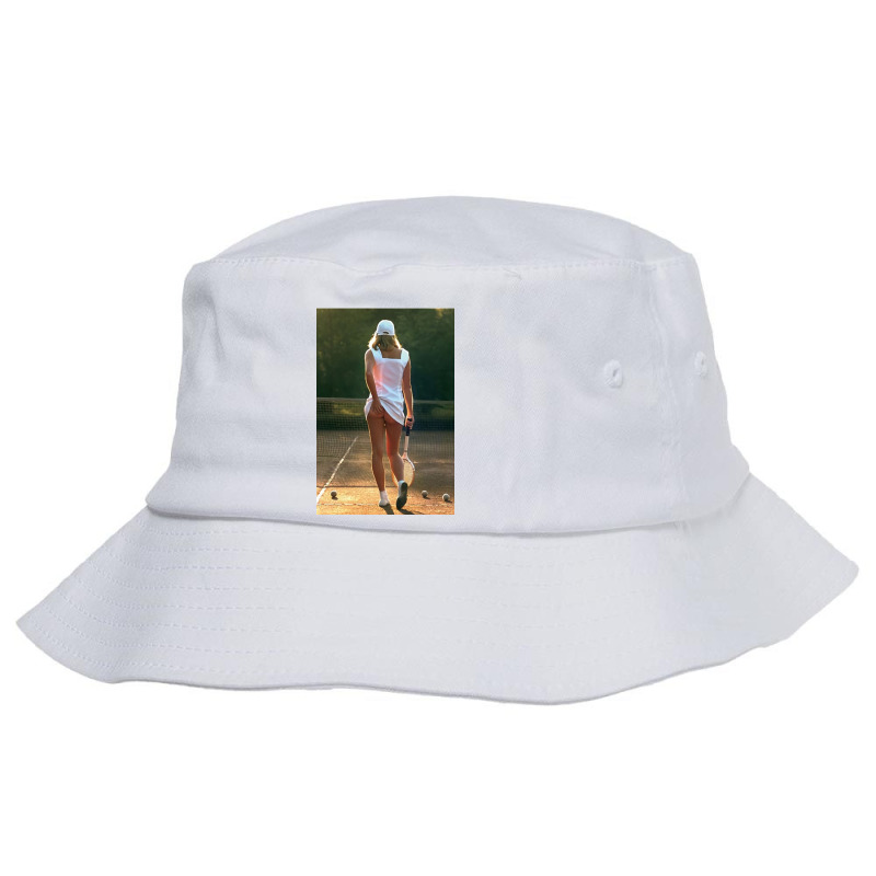 Tennis Girl Martin Elliott Bucket Hat | Artistshot