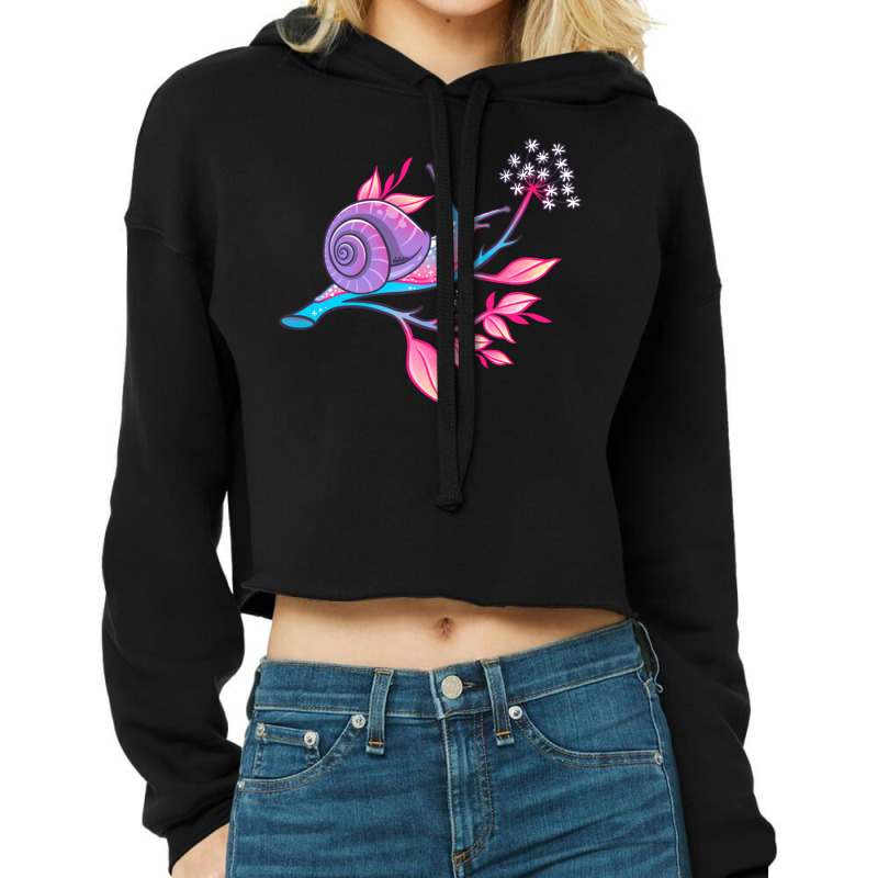 Snail Cropped Hoodie by jaymeeadanicz | Artistshot