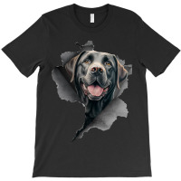 Labrador Retriever Peeking Funny Dog Mom Dad Rippe T-shirt | Artistshot