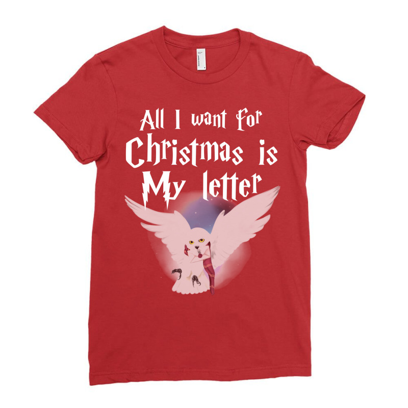 All I Want For Christmas Is 50 Ladies Fitted T-Shirt by laphammerlox | Artistshot