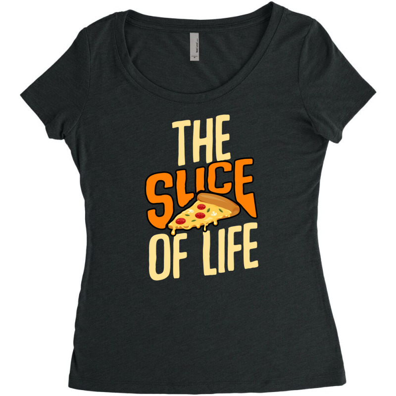 Slice Of Pizza Bistro Margarita Salami Cheese Fast Women's Triblend Scoop T-shirt by ChuArt. | Artistshot